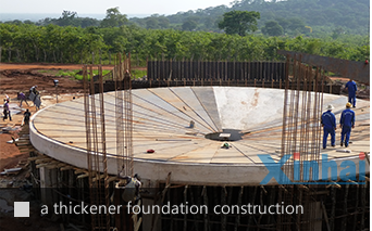 a thickener foundation construction